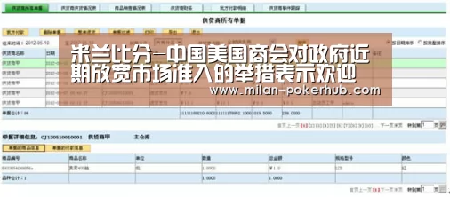 米兰比分-中国美国商会对政府近期放宽市场准入的举措表示欢迎(图2) 米兰官网